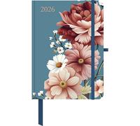 GreenLine Diary Floral 2026 - Buchkalender - Taschenkalender - 16x22