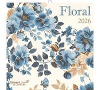 GreenLine Floral 2026 - Wand-Kalender - Broschüren-Kalender - 30x30 - 30x60 geöffnet - Blumen