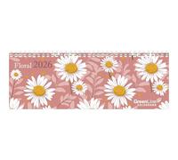 GreenLine Floral 2026 - Tischquerkalender - Tischkalender - Blumen - 29,7x10,5
