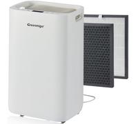 Greenmigo Deumidificatore e Purificatore d'aria 20L,Fino a 65 m2,Display Digitale,Scarico Continuo,Serbatoio Estraibile 4.5 Litri,Timer 24 Ore,Ionizzatore,Filtro HEPA e Carbone Attivo 2in1(ALPHA-Q20)