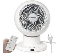 Greenmigo Ventilatore da Tavolo Turbo Silenzioso 3 Velocità con Telecomando e Timer, Oscillazione 3D Orizzontale e Verticale, Circolazione dell'Aria Automatica, Bianco