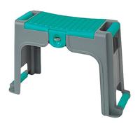 Greenmill GR6994 - Sgabello da giardino 3 in 1 con scomparto per piccoli pezzi chiudibile, ginocchiere, sgabello da lavoro per ginocchia, in plastica