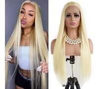 Greenmirr 613 Parrucca lunga bionda del merletto anteriore 13x4 del merletto resistente al calore Synthetic Replacement Parrucca per le donne 26in