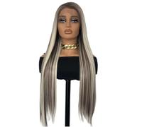 Greenmirr Lungo Ombre Cenere Bionda Parrucca Evidenziare Bionda Pizzo Sintetico Parrucca Pieced Pizzo Per Le Donne Quotidiano Cosplay Parrucce 28in