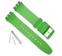 GreenOlive - Cinturino per orologio in gomma al silicone impermeabile, 17mm, Smeraldo