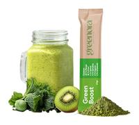 GREENORA Polvere di Spirulina, Spinaci, Zenzero, Cavolo Riccio, Mango e Kiwi per Smoothie. Frutta e Verdura Liofilizzata 100% Naturale BIO. Vegan. 10x24g