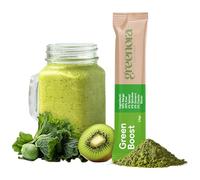 GREENORA Polvere di Spirulina, Spinaci, Zenzero, Cavolo Riccio, Mango e Kiwi per Smoothie. Frutta e Verdura Liofilizzata 100% Naturale. Vegan. 10x24g