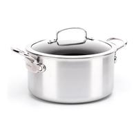 GreenPan Barcelona Evershine Tri-Ply Casseruola Antiaderente in Acciaio Inox con Diamante Rinforzato in Ceramica 18 cm/2,1 L con Coperchio,Senza PFAS, Multi Clad,Induzione,Forno,Lavastoviglie,Argento