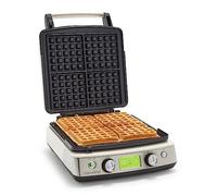 GreenPan Elite 4-Square Belga & Classic Waffle Iron, sana ceramica antiaderente alluminio lavabile in lavastoviglie, regolabile Ombra/Crunch Control, non traboccare, facile pulizia colazione,