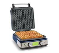 GreenPan Elite - Piastra per waffle belga e classica 4 quadrati, ceramica sana, antiaderente, in alluminio, lavabile in lavastoviglie, controlli ombra regolabili/scricchiolii, non traboccante,
