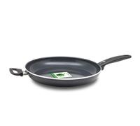 GreenPan Padella Antiaderente in Alluminio con Rivestimento in Ceramica, Adatta a Tutti i Tipi di Fornelli, Induzione, Forno e Lavastoviglie, 32 cm, Nero