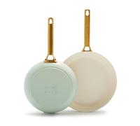 GreenPan Reserve, set di padelle in ceramica antiaderente, anodizzato duro, da 25,4 cm e 30,5 cm, con manico dorato, senza PFAS, lavabile in lava