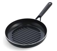 GreenPan SmartShape Padella per Grigliare in Ceramica Sana Antiaderente da 28 cm, Senza PFAS, Adatta all'Induzione, Sicura al Forno, Lavabile in Lavastoviglie, Nero