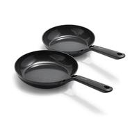 GreenPan SmartShape Set di Padelle in Ceramica Sana Antiaderente da 20 cm e 28 cm con Protezione per Padella, Senza PFAS, Adatto all'Induzione, Sicuro al Forno, Lavabile in Lavastoviglie, Nero