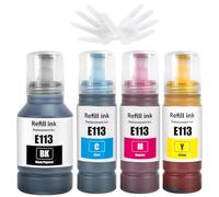 GREENPRINT 4 Colori E113 Inchiostro Compatibile con ET-5150 ET-5160 ET-5170 ET-5800 ET-5850 ET-5880 ET-16150 ET-16600 ET-16650 ET-16680 Pro ET-5800 ET-5850 ET-5880 ET-15000 Stampante