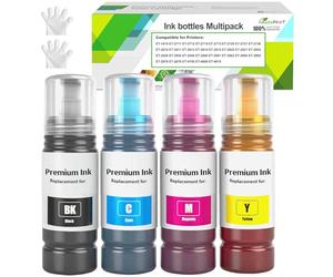 GREENPRINT Compatibile Inchiostro E104 Multipack per Stampanti ET-2820 ET-4800 ET-2870 ET-2810 ET-2862 ET-2826 ET-2856 ET-4810 ET-2811 ET-2812 ET-2814 ET-2815 ET-2821 ET-2710 ET-2711 (4-Pack BK C M Y)