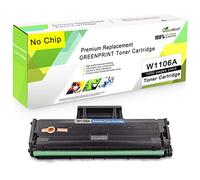GREENPRINT Compatibile W1106A 106A Cartuccia Toner Senza Chip 1,000 Pagine per HP Laserdruckern Laser 107 135a 135ag 135r 135w 35wg 137fnw 137fwg (Nero x 1)