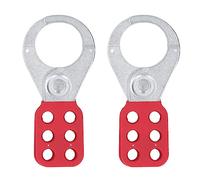 Greensen 2PCS Safety Tag Out Hasp Lockout Hasp 1.5 Inch Industrial 6 Hole Galvanized Steel with Sunburst Process for Multi-Person Maintenance Valves Plugs Ball Valves