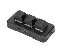 Greensen 3 Macropad Chiave, Tastiera Mini Meccanica Programmabile Retroilluminabile RGB con Plug e Riproduzione di Interfaccia USB per il Computer Universale (BLACK)