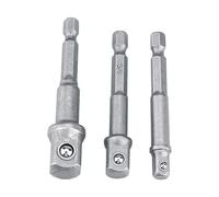 Greensen 3pcs Adattatore per Presa, Prolunga con Codolo Esagonale per Punta da Trapano Mantiene Saldamente la Presa per Avvitatore Pneumatico (Combinazione a tre pezzi corto)