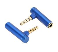 Greensen Adattatore Jack da 3,5 Mm Jack per Cavo, Connettore Stereo Ad Angolo Retto, 2 Pezzi in Lega di Alluminio Placcato Oro Maschio a Femmina per Telefoni Tablet Laptop Cuffie (#3)