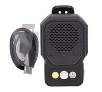 Greensen Altoparlante Indossabile, Altoparlante Bluetooth con Torcia LED 5W 5060LM 3 Effetti di Illuminazione Spot Flood Luce Rossa, Batteria Integrata 1000mAh Ricarica USB C (BLACK)