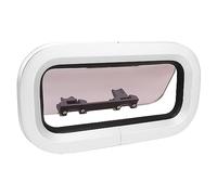 Greensen "Boat Porthole Window, Marine Porthole 369x193mm Cornice in Lega di Alluminio con Vetro Acrilico 10mm Filtro per Yacht RV Nave Compartimento di Stoccaggio