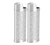 Greensen Copertina più Leggera del Modello Floreale Vintage per la Collezione e il Dono in Lega di Zinco (SILVER)