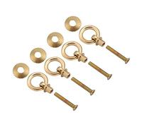 Greensen Eleganti Anelli di Trazione Vintage per Armadi e cassetti: -resistenti e Decorative Manici di Attacco, Pacco da 4 Pezzi (Modello a vite a colori in ottone ad anello da 2)