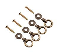 Greensen Eleganti Anelli di Trazione Vintage per Armadi e cassetti: -resistenti e Decorative Manici di Attacco, Pacco da 4 Pezzi (Modello a vite di bronzo ad anello da 2 cm (Mini))