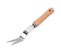 Greensen Estrattore di Erbaccia in Acciaio Inossidabile, Pesciolino a Mano con Manico a Testa a Forcella in Legno Leggero Strumento da Giardino per Prato Piccolo Sottosco da Giardino