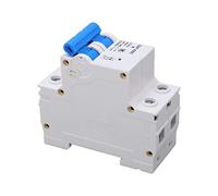 Greensen Interruttore Automatico CC Fotovoltaico, PP 2P Interruttore Automatico CC PV DC250V 4KA, Protezione da Sovraccarico e Cortocircuito, Montaggio a Pannello Modulare per Sistemi Solari Case (6A)