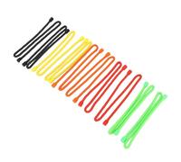 Greensen Legatura del Cavo in Silicone Flessibile con Resistenza Migliorata e versatilità 10pcs per Cavi di Estensione e Supporto per Piccoli Dispositivi Rossi Arancione Giallo Verde