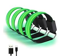Greensen Luce a Fascia a LED, su Braccialetto Riflettente Braccialetto 3 modalità Regolabili a Prova di Splash Ricaricabile con Ricarica USB per Il Cani Ciclistica Che Cammina (2)