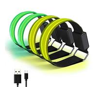 Greensen Luce a Fascia a LED, su Braccialetto Riflettente Braccialetto 3 modalità Regolabili a Prova di Splash Ricaricabile con Ricarica USB per Il Cani Ciclistica Che Cammina (3)