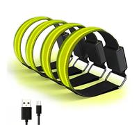 Greensen Luce a Fascia a LED, su Braccialetto Riflettente Braccialetto 3 modalità Regolabili a Prova di Splash Ricaricabile con Ricarica USB per Il Cani Ciclistica Che Cammina (7)