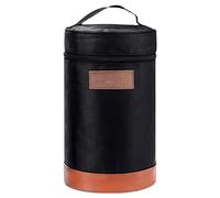 Greensen Mini Fuel Cylinder Storage Bag, Lantern Cylinder Bag Portable Large Capacity Anti Collision StorageBag with Zipper Pocket for Outdoor Camping Picnic Hiking (BLACK)