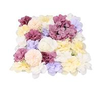 Greensen Pannelli a Parete di Fiori Artificiali di Bellissimo Background di Seta per Celebrazione del Matrimonio 15x15in (PURPLE)