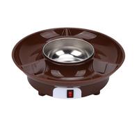 Greensen Pentola Elettrica per Fonduta di Cioccolato, Sciogli-cioccolato in Acciaio Inossidabile per Alimenti con Ciotola da 10oz e Vassoio a 3 Sezioni Staccabile, per Dessert e Salse da (Spina