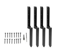 Greensen Recinzione in Acciaio Pesante Post Stakine H Kit di Riparazione di Recinzione di Design a Forma per Pali di Recinzione in Legno Inclinati con Viti Esagonali Bit 4 Pacco (4pack)