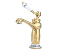 Greensen Rubinetto per Lavabo in Oro Antico Rubinetto per Acqua in Ottone con Nucleo della Valvola in Ceramica e Gorgogliatore D'acqua Dolce per L'uso nel Bagno di Casa Dell'hotel