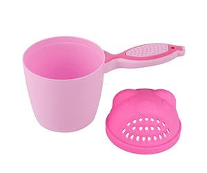 Greensen Shampoo per Neonati Coppa per Lavare i Capelli Coppa per Risciacquo per Bambini Design Carino di Pesce Protezione per Occhi Materiale Sicuro in PP Smontabile Facile da Pulire (PINK)