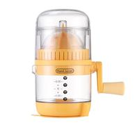 Greensen Spremitrice Manuale, Spremiagrumi a Manovella con Base a Ventosa Robusta per Arance Limoni Pompelmi, Meccanismo a Manovella Efficiente, Apertura Larga di 4,1 Pollici (YELLOW)