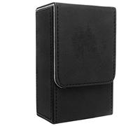 Greensen Tarot Card Box Tarot Storage Box Tarot Deck Holder Sun Moon Design PU Leather with Felt Lining for Universal Standard Size Cards 57x86x137mm (BLACK)