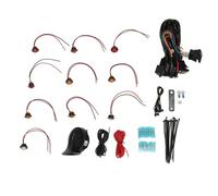 Greensen UTV Turn Signal Kit, Turn Signal Horn ATV Rocker Switch Kit con Cavo Pre Cablato Relè Lampeggiante 12V 40A per UTV ATV Cart SXS
