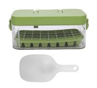 Greensen Vassoio per Cubetti di Ghiaccio in Silicone da 24 Celle, Stampo per Cubetti di Ghiaccio per Frigorifero e Congelatore con Coperchio e Paletta per Facile Estrazione di per