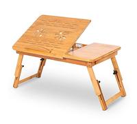 Greensen Vassoio per Laptop da Tavolo, Supporto Regolabile con Piano Superiore Inclinabile per Lettura, Scrittura e Pasti, Ideale per Ufficio e Casa