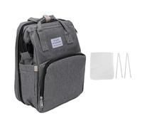 Greensen Zaino per Pannolini da Viaggio, Multi Scomparti con Porta USB, Separazione Bagnato/Asciutto, Tasca Termica per Biberon (grigio chiaro)