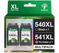 GREENSKY 540XL 541XL Multipack Compatibile per Cartucce Canon 540 541 XL per Pixma MG3650s MG3650 MG3600 TS5150 TS5151 MG3350 MG3500 MG3550 MG4200 MX425 MX475 MX525 PG540XL Nero CL541XL Colore