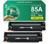 GREENSKY 85A Toner Sostituzione per HP CE285A 85A per HP LaserJet Pro P1102 P1102W M1212NF M1132 MFP M1217NFW M1132 M1212 M1130 P1100 M1136 M1210 M1210MFP M1134 M1134MFP (2 Nero)